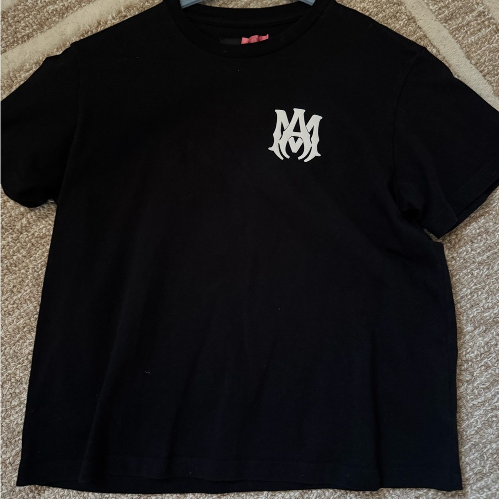Black Amiri T-Shirt with White Logo